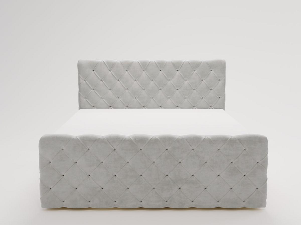BOXBETT Lunaris 140x200 Hellgrau - Hellgrau, Holz/Textil (140/200cm) - Graingold