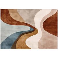 FOTOTAPETE Art Deco Abstrakt Braun 350x250 cm - Multicolor, Papier (350/250cm) - Wallarena