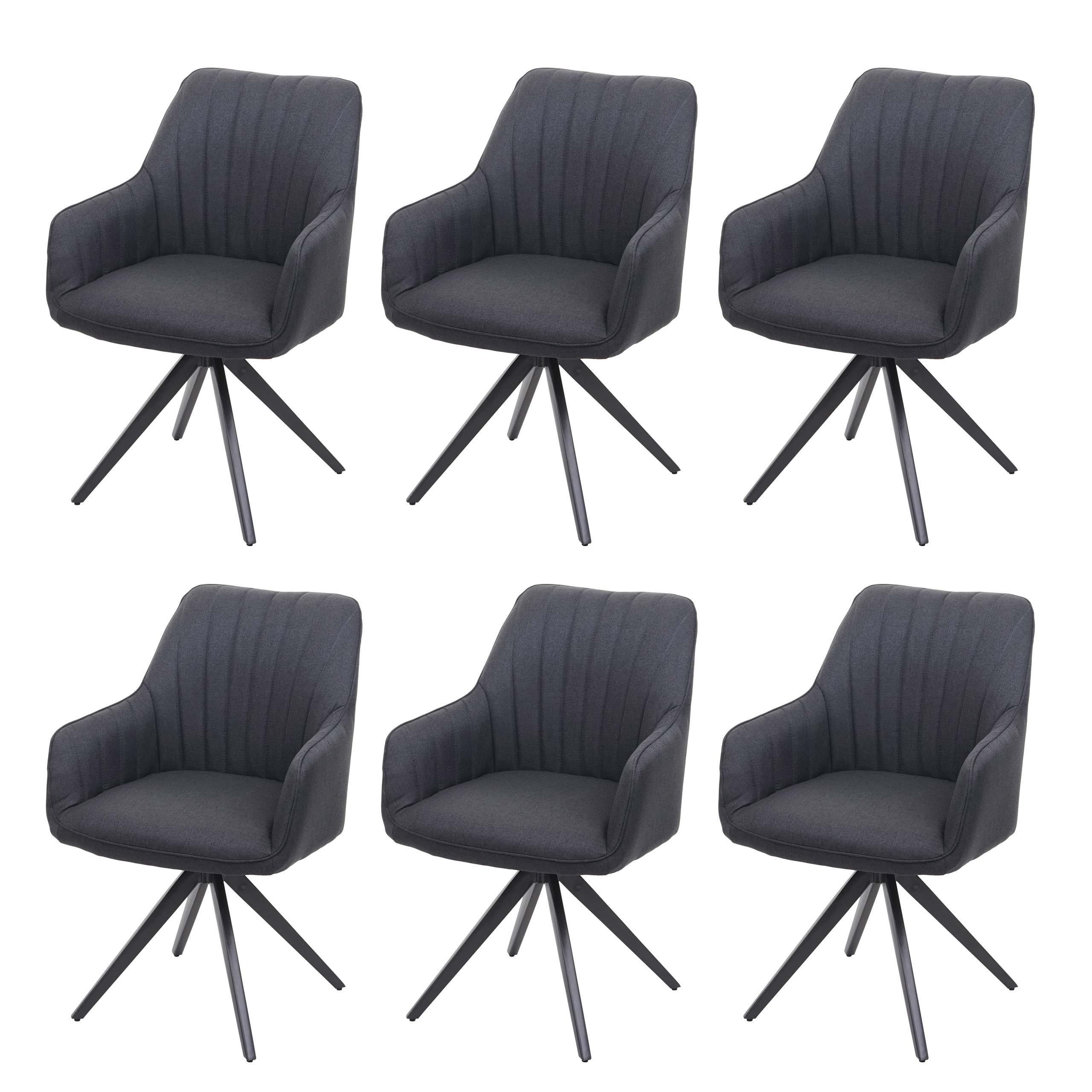 ESSZIMMERSTUHL Anthrazit 6er-Set - Dunkelgrau/Anthrazit, Textil (58/87/62cm) - MCW