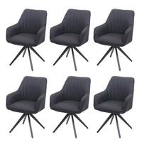 ESSZIMMERSTUHL Anthrazit 6er-Set - Dunkelgrau/Anthrazit, Textil (58/87/62cm) - MCW