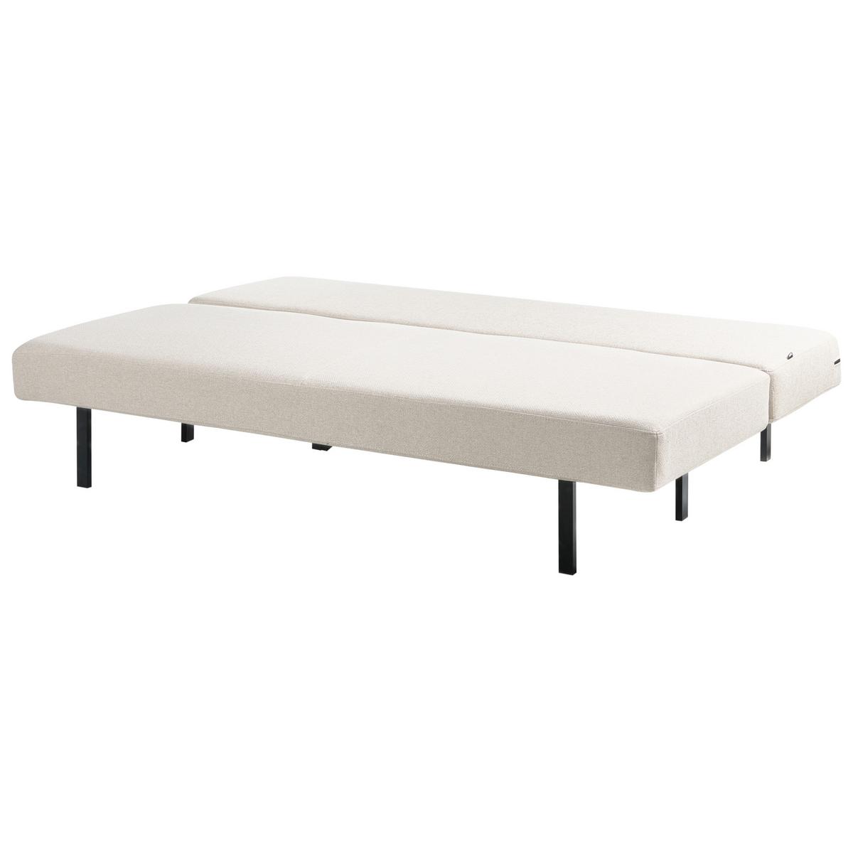 SCHLAFSOFA 3-Sitzer Stoff Cremeweiß Roykka - Creme, Textil (201/84/94cm) - Beliani