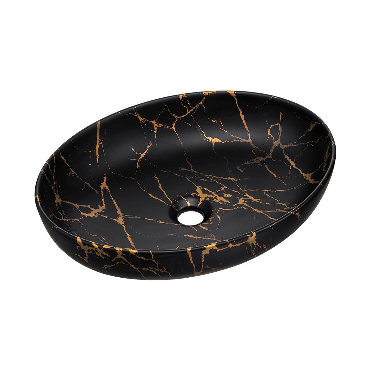 BADMÖBEL 100.6cm Gaia 2er-Set Holz in Eichenoptik und Schwarz - Braun, Holzwerkstoff (100.6/59/46cm) - Petits-meubles