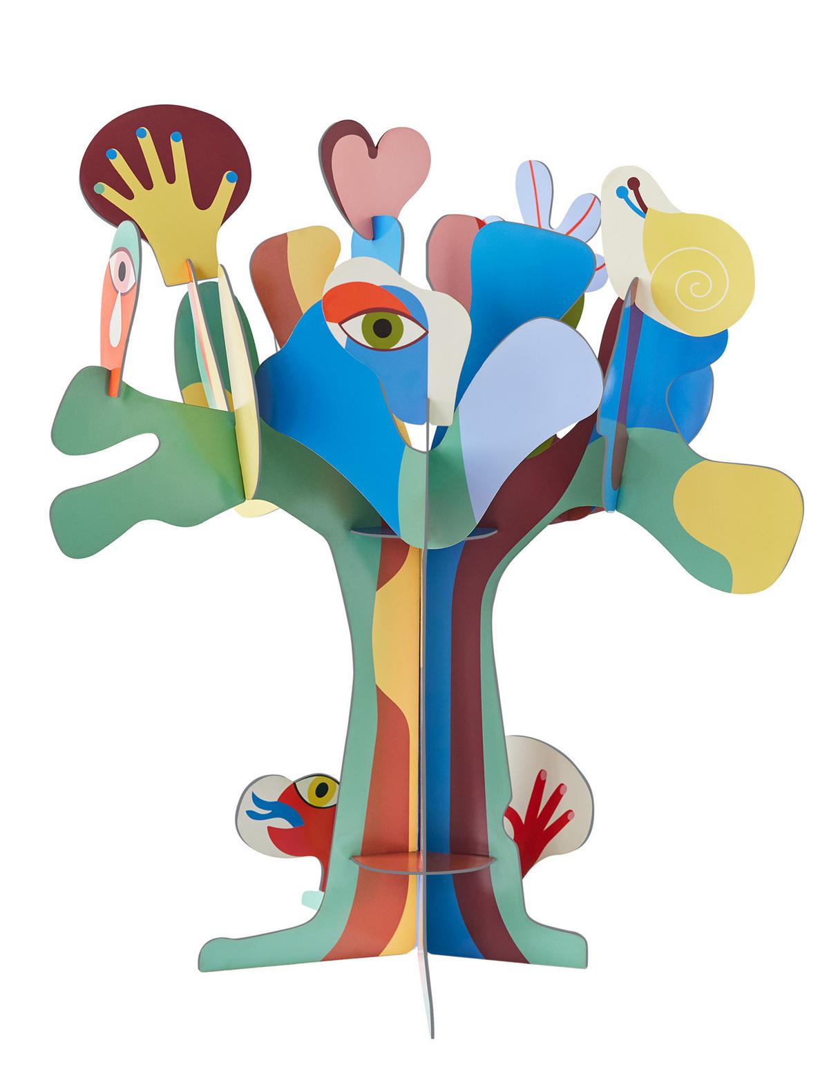 DEKOFIGUR Abstrakter Baum 35/38 cm - Multicolor, Wellpappe (35/38/35cm) - Studio Roof