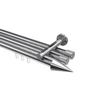 GARDINENSTANGE INNENLAUF Siteno Savio 600 cm (geteilt in 3 x 200 cm), 3-läufig, 20 mm Ø Chrom - Chromfarben, Metall (600cm) - INTERDECO