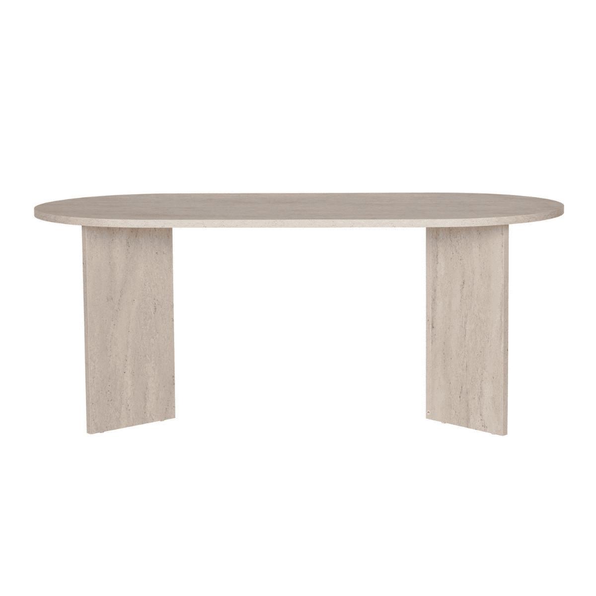 ESSTISCH mit abgerundeten Kanten sable 180/75/89,5 cm - Beige, Holzwerkstoff (96/89.5/75cm) - Calicosy