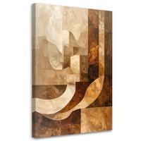 LEINWANDBILD Abstraktion 60x90cm - Beige, Textil (60/90cm) - Feeby