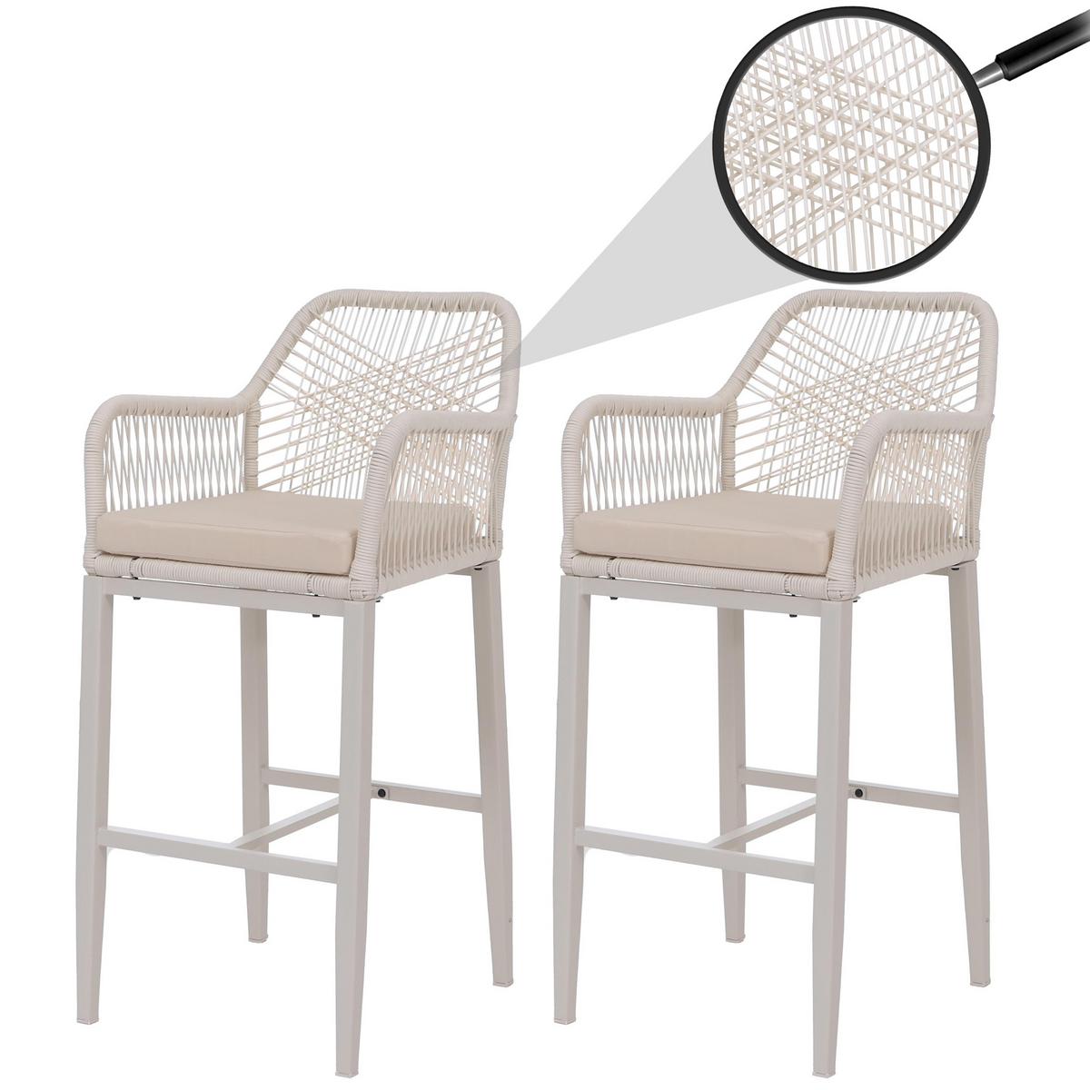 BARHOCKER Cremeweiß - Creme, Textil (51/105/60cm) - MCW