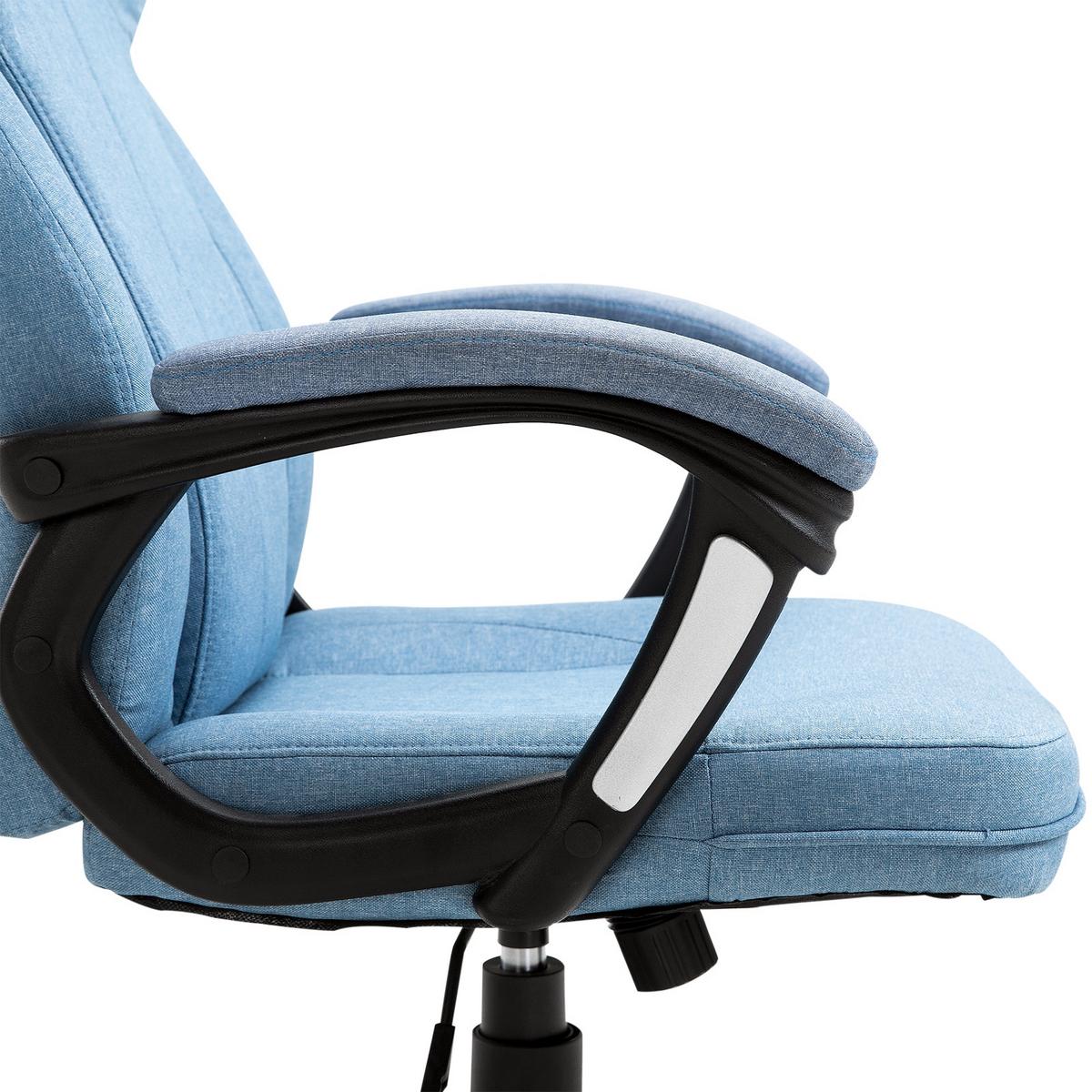 BÜROSTUHL, Ergonomisch, Hellblau - Hellblau, Kunststoff (75/58/66cm) - Vinsetto