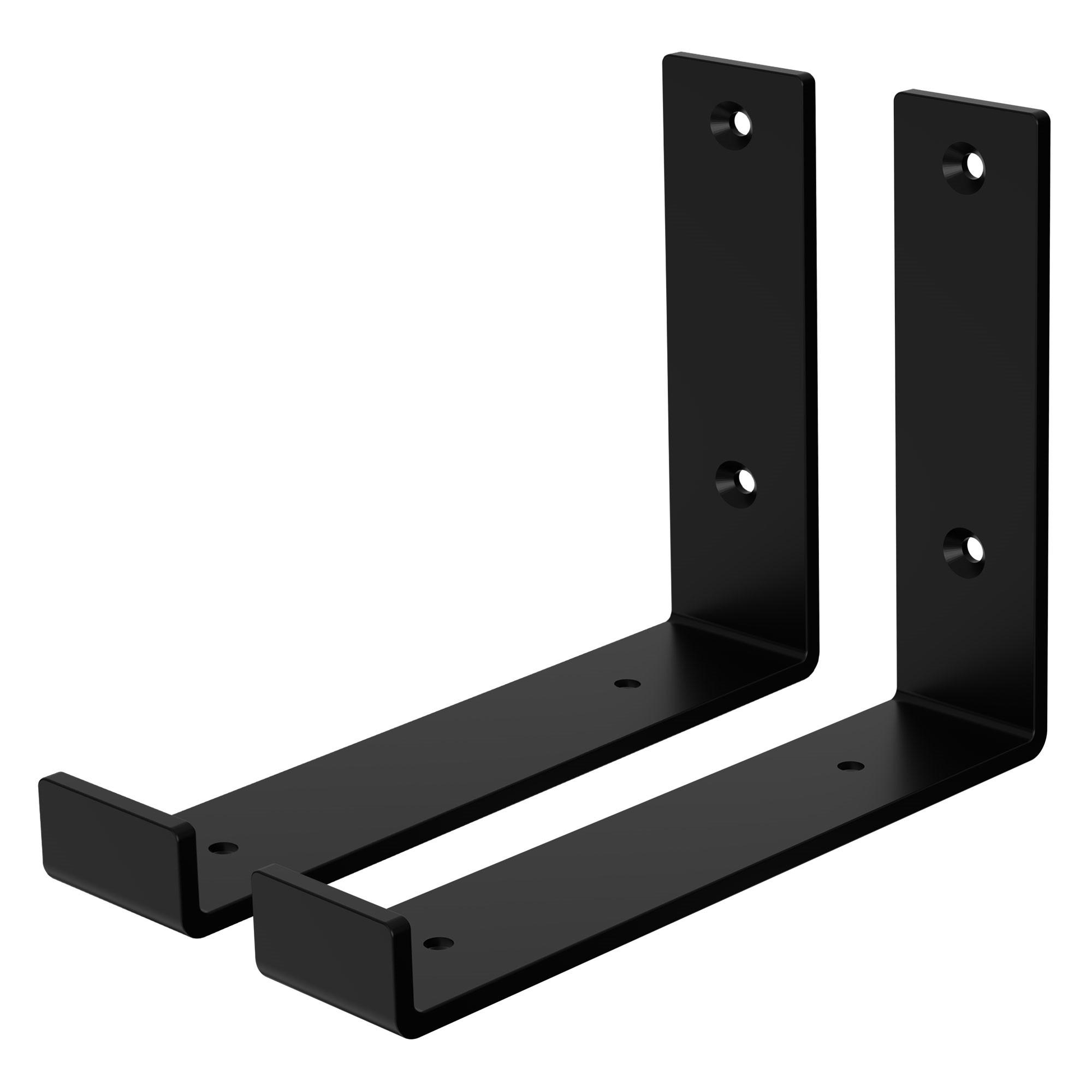 REGALHALTERUNG - Schwarz, Metall (4/14.5/21cm) - ML-DESIGN