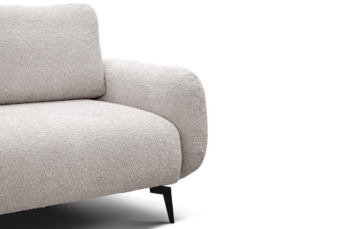SOFA FEBE 2-Sitzer, ecru - Champagner/Schwarz, Holz/Textil (160/82/96cm) - Wozimo