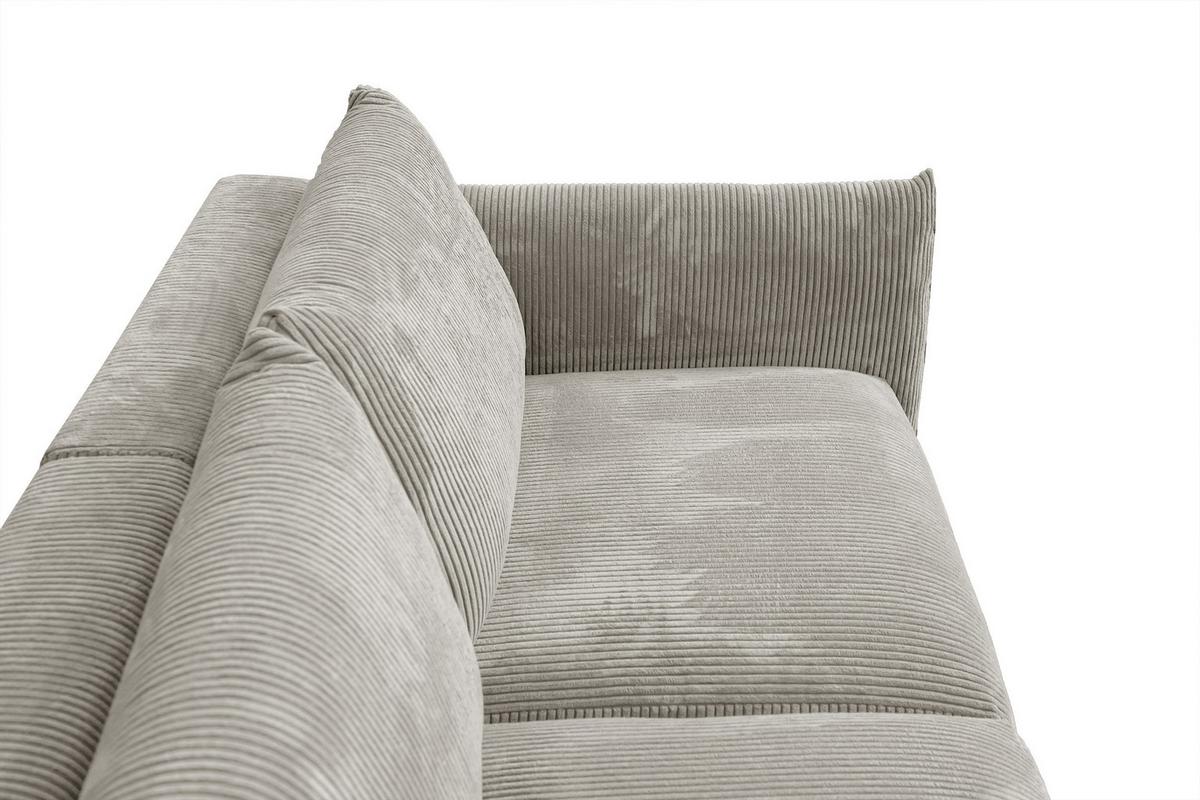 SOFA TAUER 3-Sitzer, weiß - Schwarz/Weiß, Holzwerkstoff/Kunststoff (112/84/206cm) - Wozimo