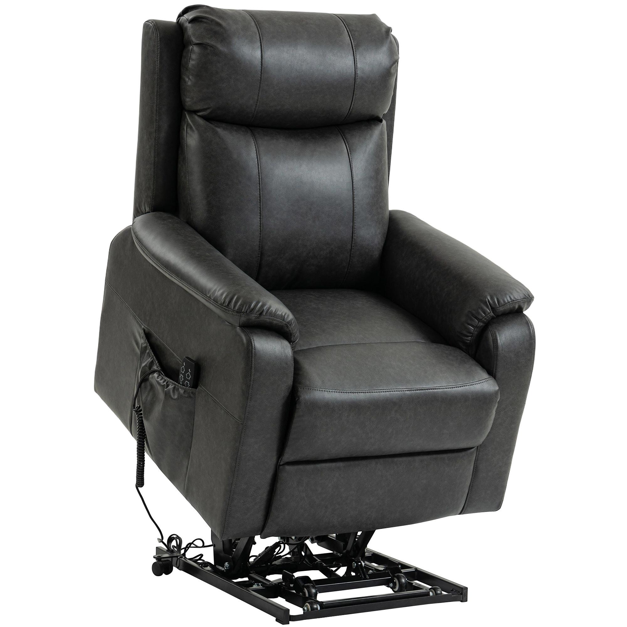 RELAXSESSEL Kunstleder Schaumstoff Schwarz - Schwarz, Kunststoff (87/105/96cm) - HOMCOM