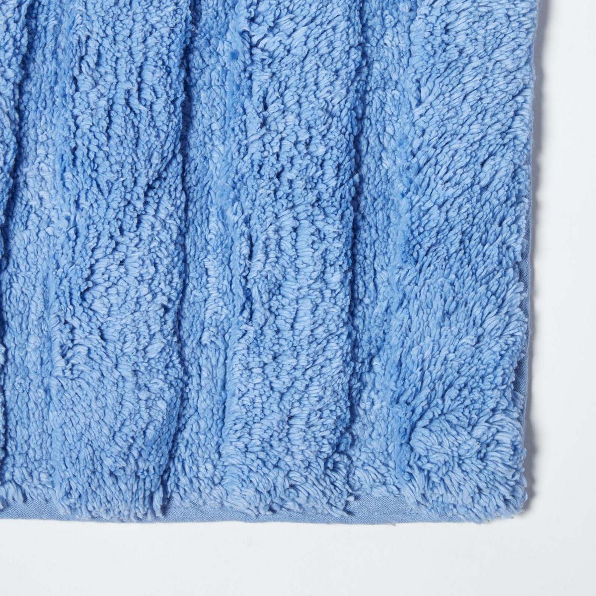 BADEMATTE Spa Supreme 50/80 cm, Baumwolle - Blau, Textil (50/80cm) - Homescapes