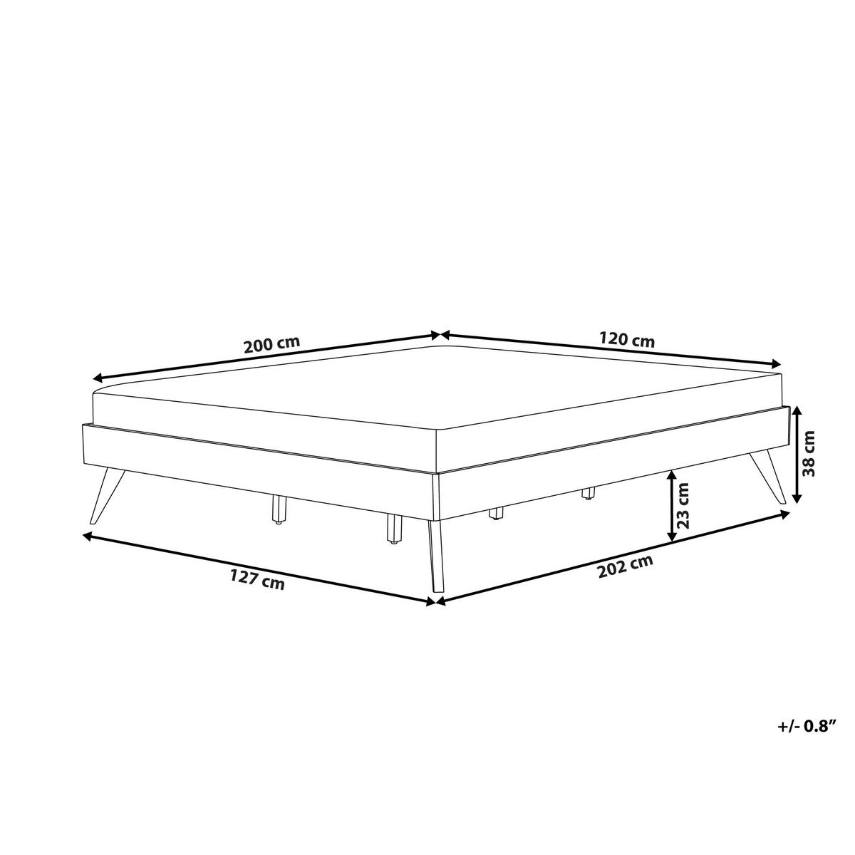 BETT ohne Kopfteil 120/200 MDF-Platte Dunkelbraun Berric - Braun, Holz (120/200cm) - Beliani