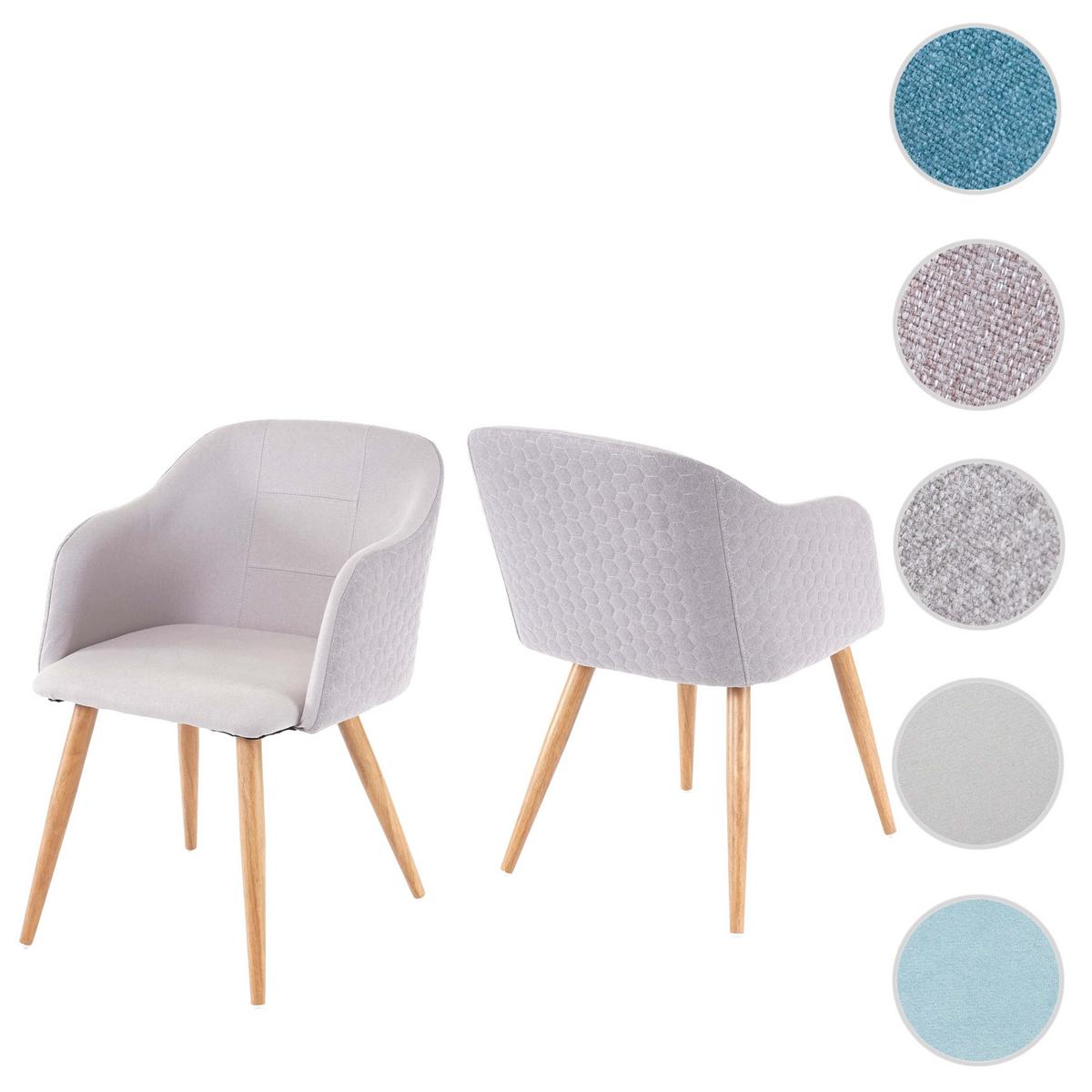 ESSZIMMERSTUHL Grau 2er-Set - Hellgrau/Grau, Textil (53/78/60cm) - MCW