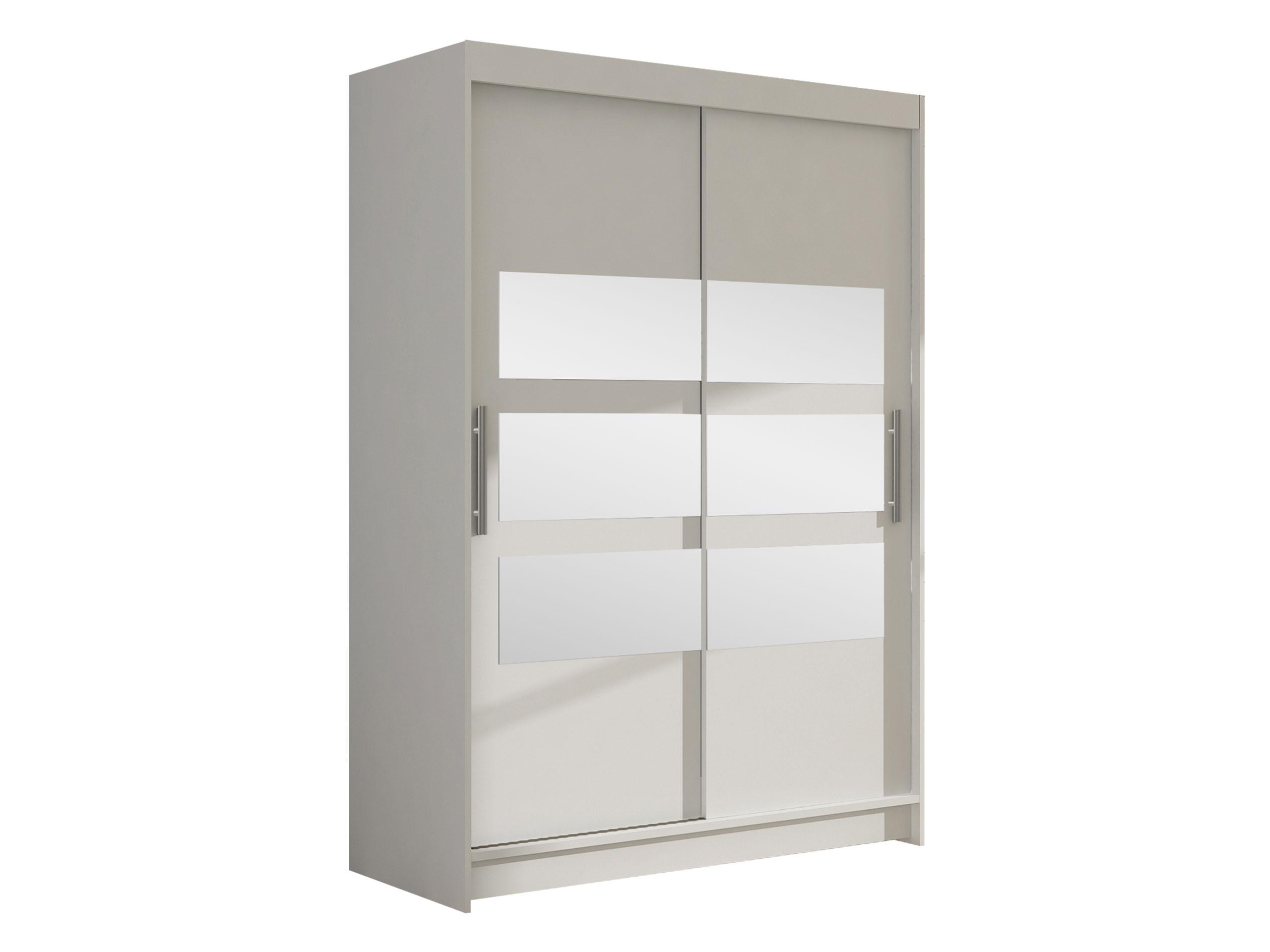 KLEIDERSCHRANK Miami V - Silberfarben/Weiß, Holzwerkstoff/Kunststoff (120/200/58cm) - MIRJAN24