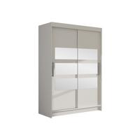 KLEIDERSCHRANK Miami V - Silberfarben/Weiß, Holzwerkstoff/Kunststoff (120/200/58cm) - MIRJAN24