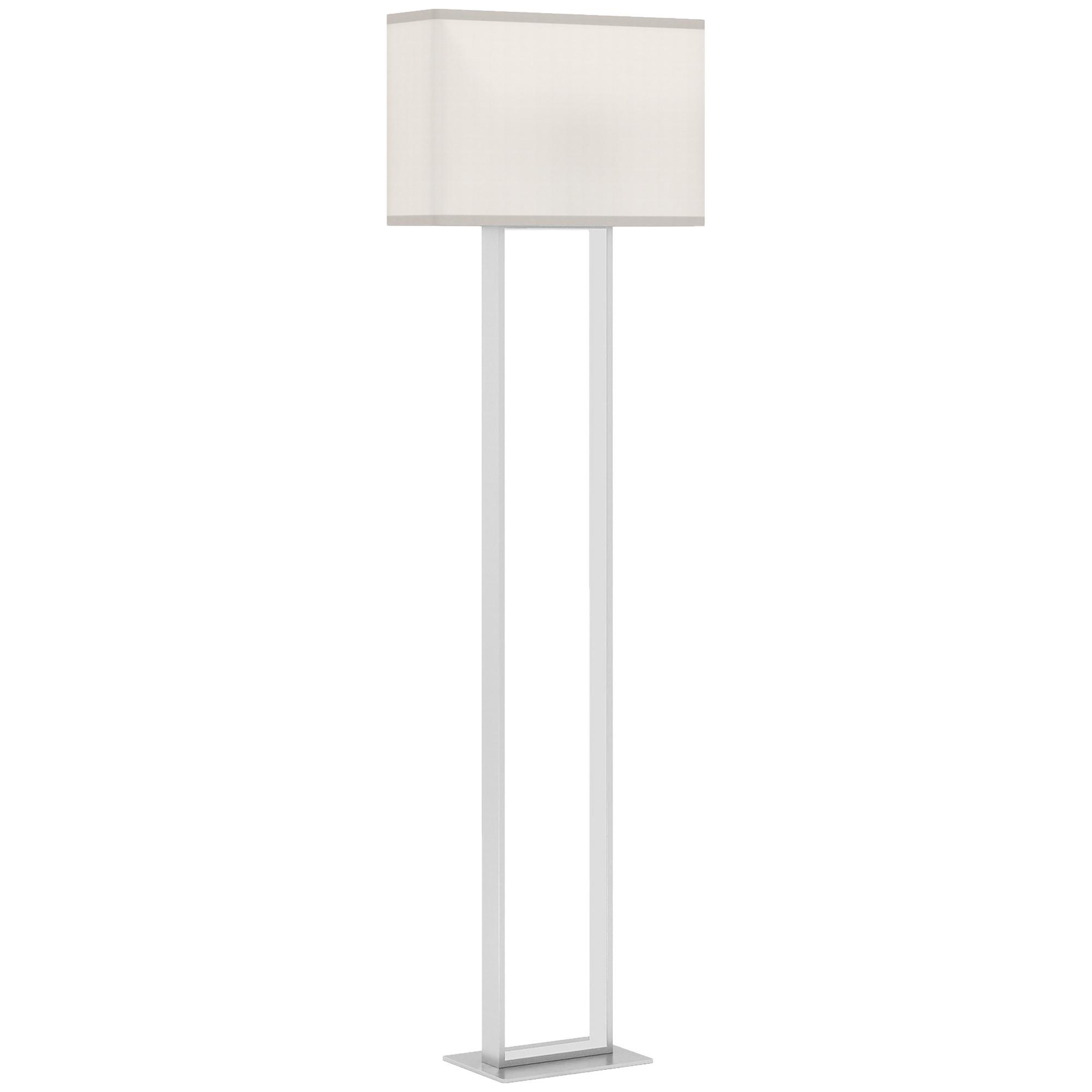 STEHLAMPE Metall Leinen Weiß - Weiß, Metall (45/15/150cm) - HOMCOM