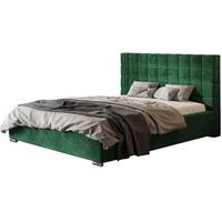 POLSTERBETT Porto mit Kopfteil, 120x200 cm, Doppelbett mit Bettkasten und Lattenrost aus Holz, Velourstoff Grün - Grün, Holz/Textil (120/200cm) - Alpi-Möbel