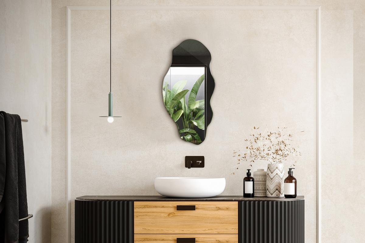 SPIEGEL 40x80 cm asymmetrisch - Transparent, Glas (40/80/0.4cm) - Wallfluent