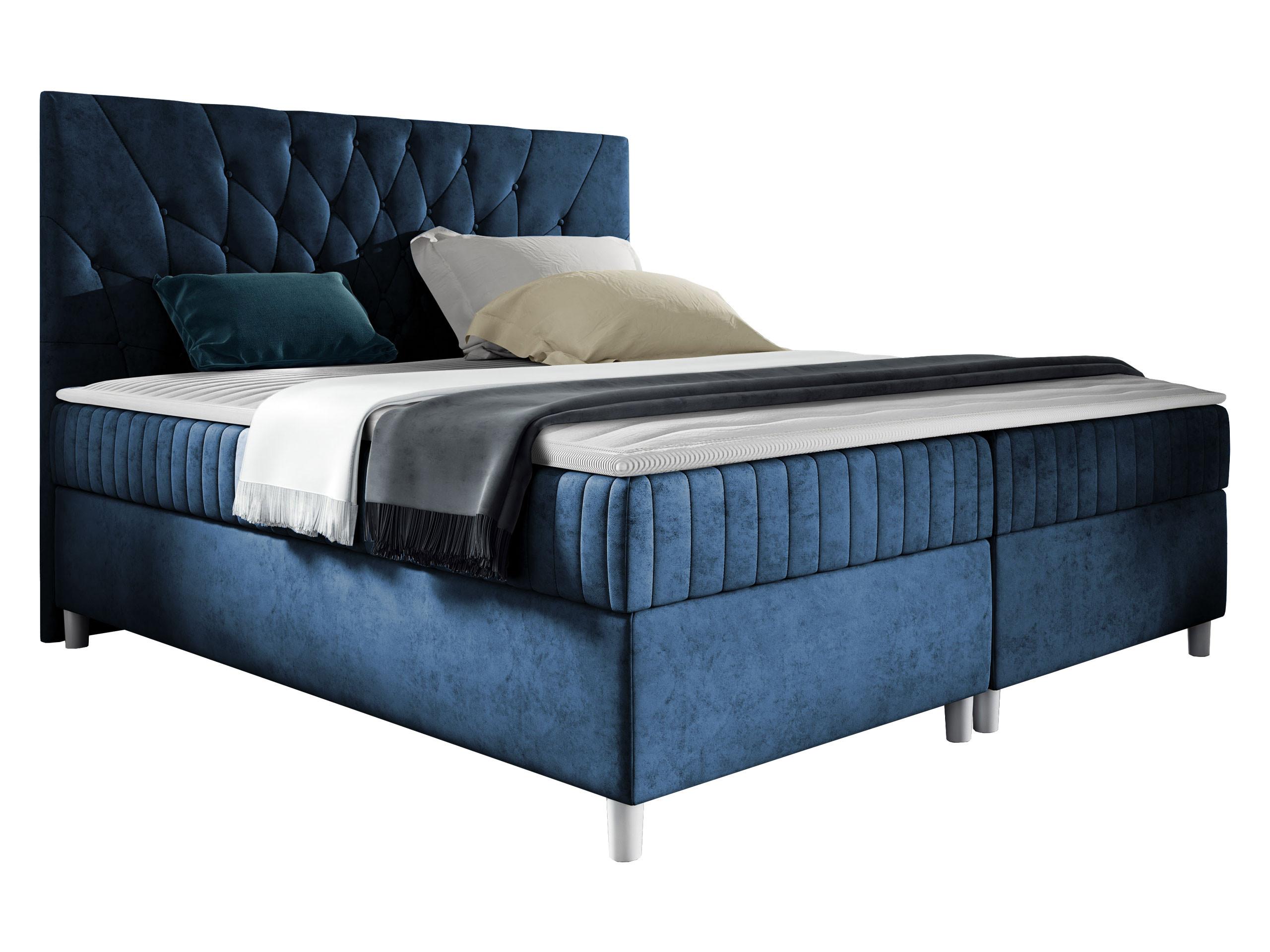 BOXBETT Prowansja - H3 - Blau, Holz (160/200cm) - MIRJAN24