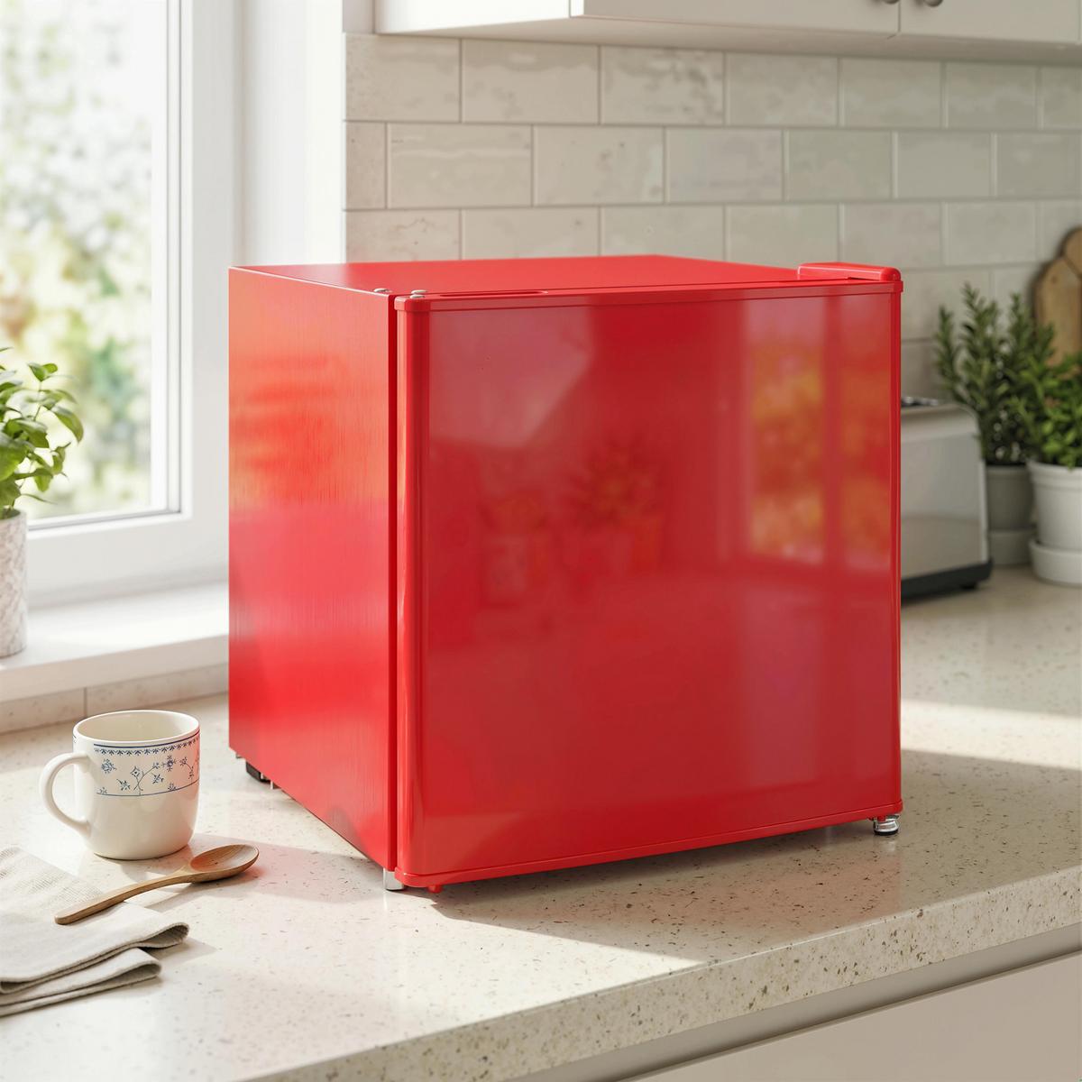 MINI-GEFRIERSCHRANK aus Stahl Kunststoff Rot - Pink, Kunststoff (44.2/48.8/47cm) - HOMCOM