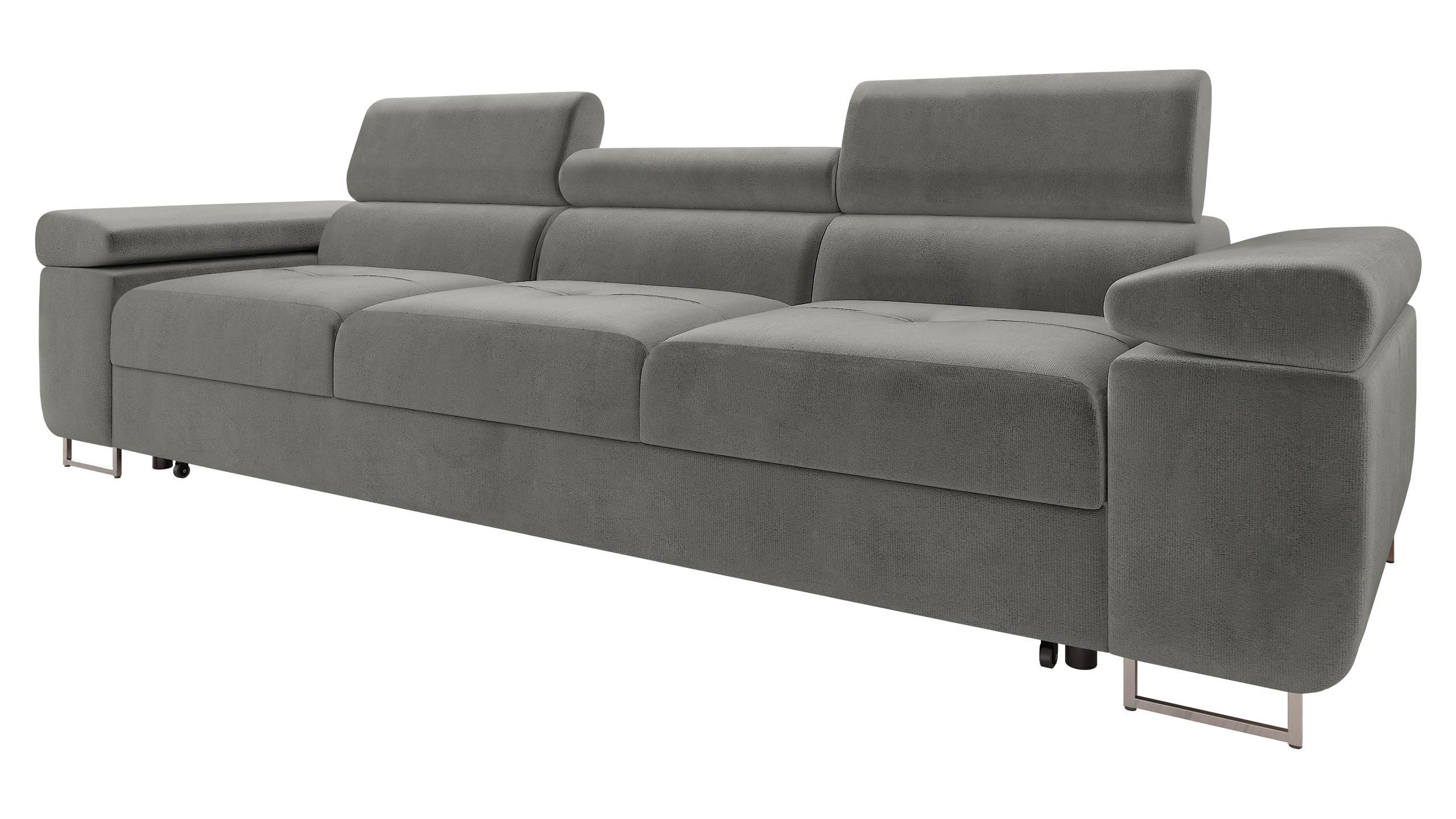 SCHLAFSOFA Torezio 3 Bis - Grau, Holz/Textil (263/90/102cm) - MIRJAN24