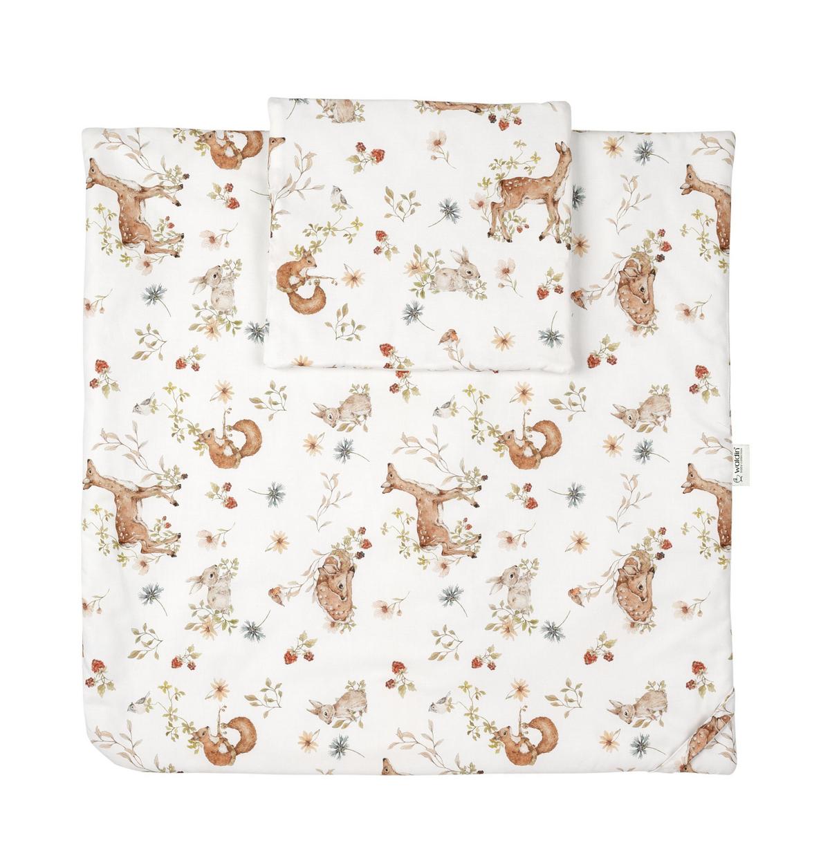 BABYBETT NATUR OVAL 7in1 mit Matratze und Himmelset - Multicolor/Naturfarben, Holz/Textil (73/125cm) - waldin