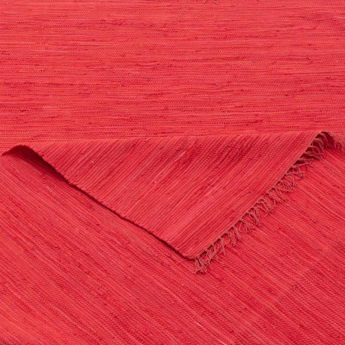 BAUMWOLLE NATUR TEPPICH LÄUFER JOLLY COTTON - Rot, Textil (90/160cm) - Pergamon
