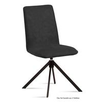 ESSZIMMERSTUHL drehbar (4er-Set) Deanne 47x92x60 Schwarz/Anthrazit - Anthrazit/Schwarz, Kunststoff (60/92/47cm) - 58aufmkessel