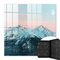SCHLÜSSELBOX Schwarz 30x30 cm- Türöffnung nach rechts - Bergfrieden - Weiß, Metall (30/30/5cm) - TULUP