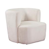 SESSEL MOCHI, Polstersessel Klassisch Loungesessel, Plüsch-Stoff Beige - Beige, Holz/Kunststoff (76/68/76cm) - MASSENO