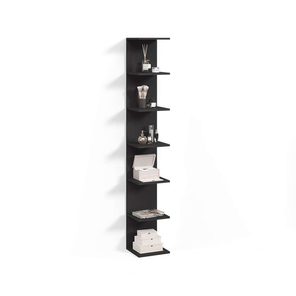WANDREGAL Vesuvio Schwarz 30 x 190 cm - Schwarz, Holzwerkstoff (30/190/28cm) - Livinity®