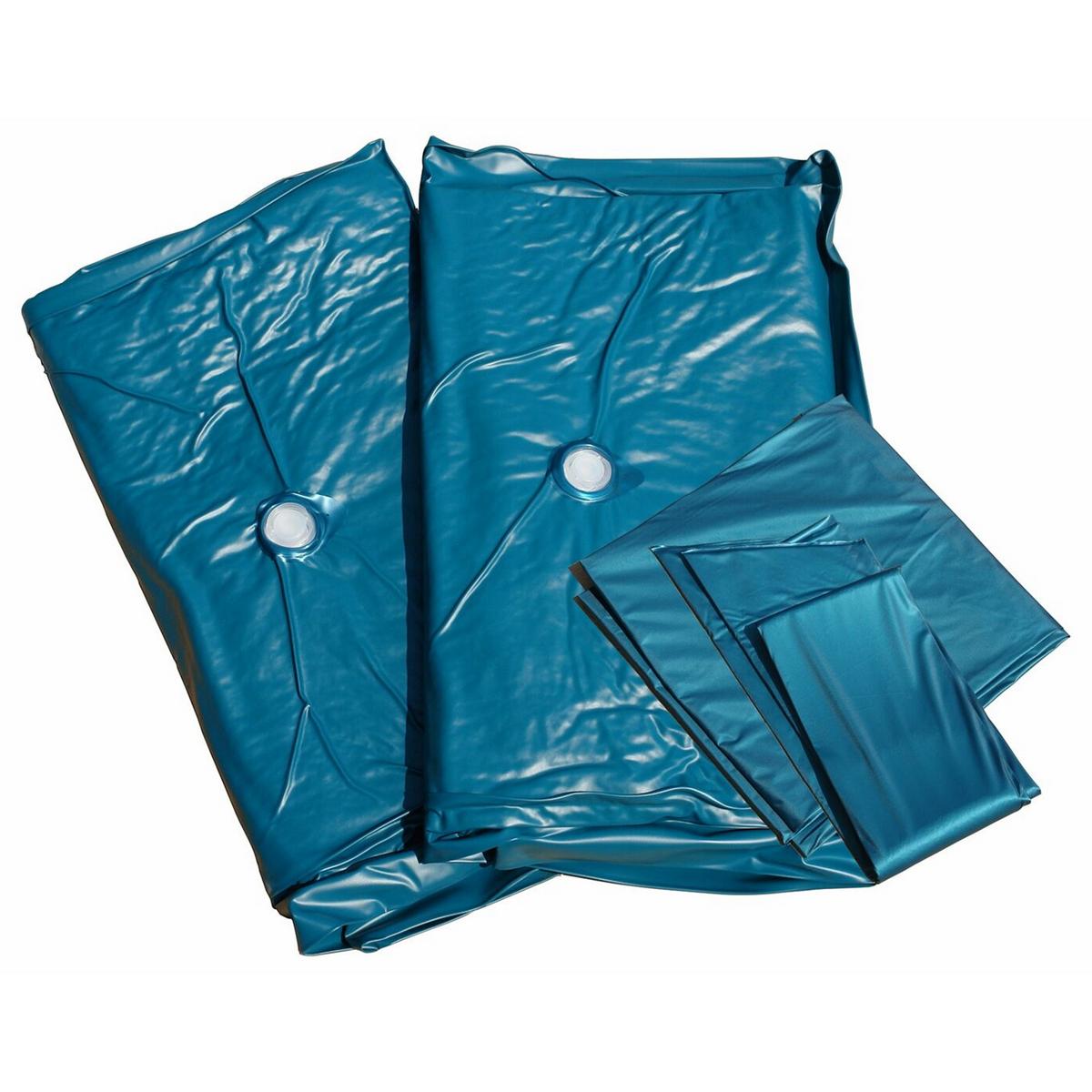 WASSERBETT 160/200cm Hellgrau Nantes - Hellgrau, Textil (160/200cm) - Beliani