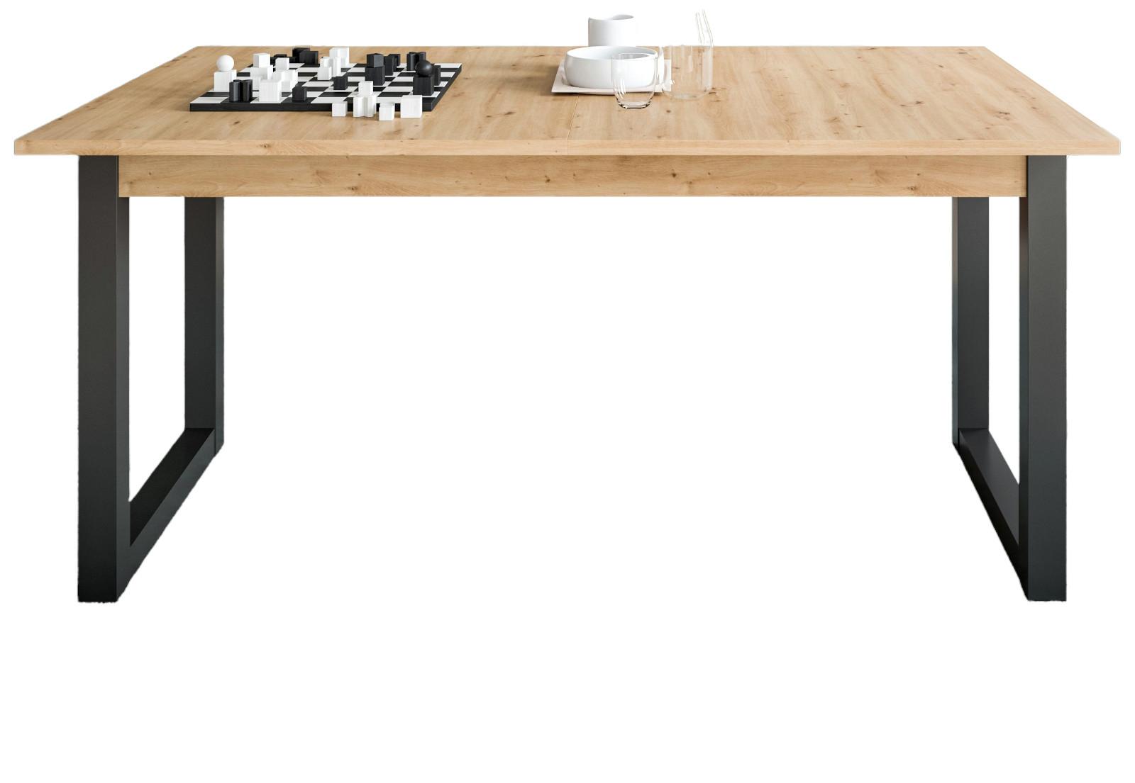 ESSTISCH Eiche, grau 150 - 190 cm, Küchentisch ausziehbar - Eiche Artisan/Grau, Holzwerkstoff (150/90/76cm) - Inn.Furn