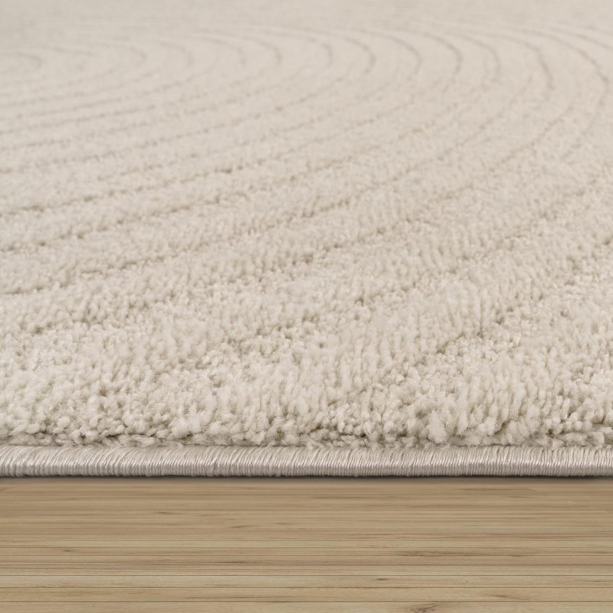 KURZFLORTEPPICH, einfarbig, aus Polypropylen, Florhöhe 14 mm, Creme, 160 x 220 cm - Beige, Textil (220/160cm) - KADIMA DESIGN