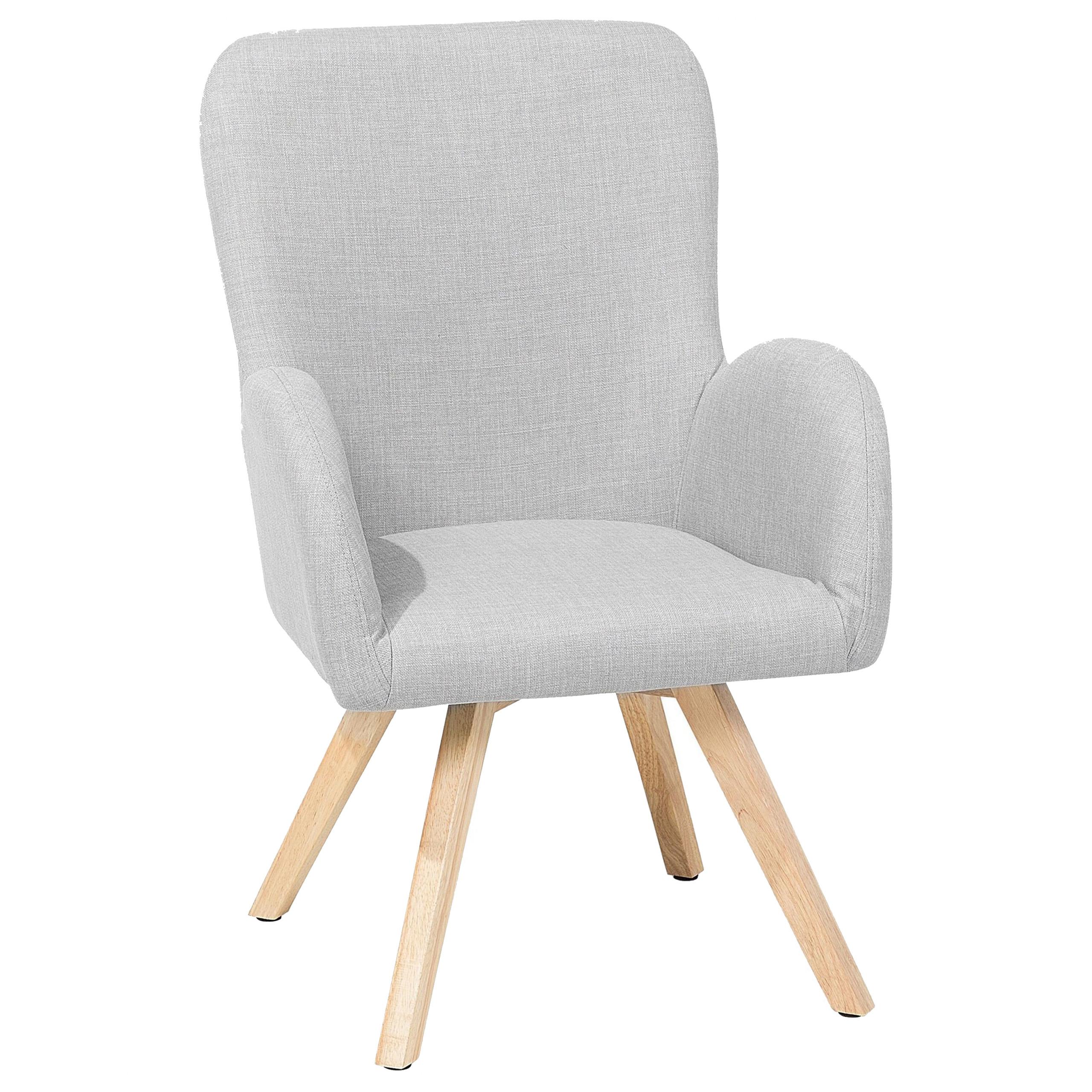SESSEL Polsterbezug Grau Bjarn - Grau, Holz/Textil (60/90/55cm) - Beliani