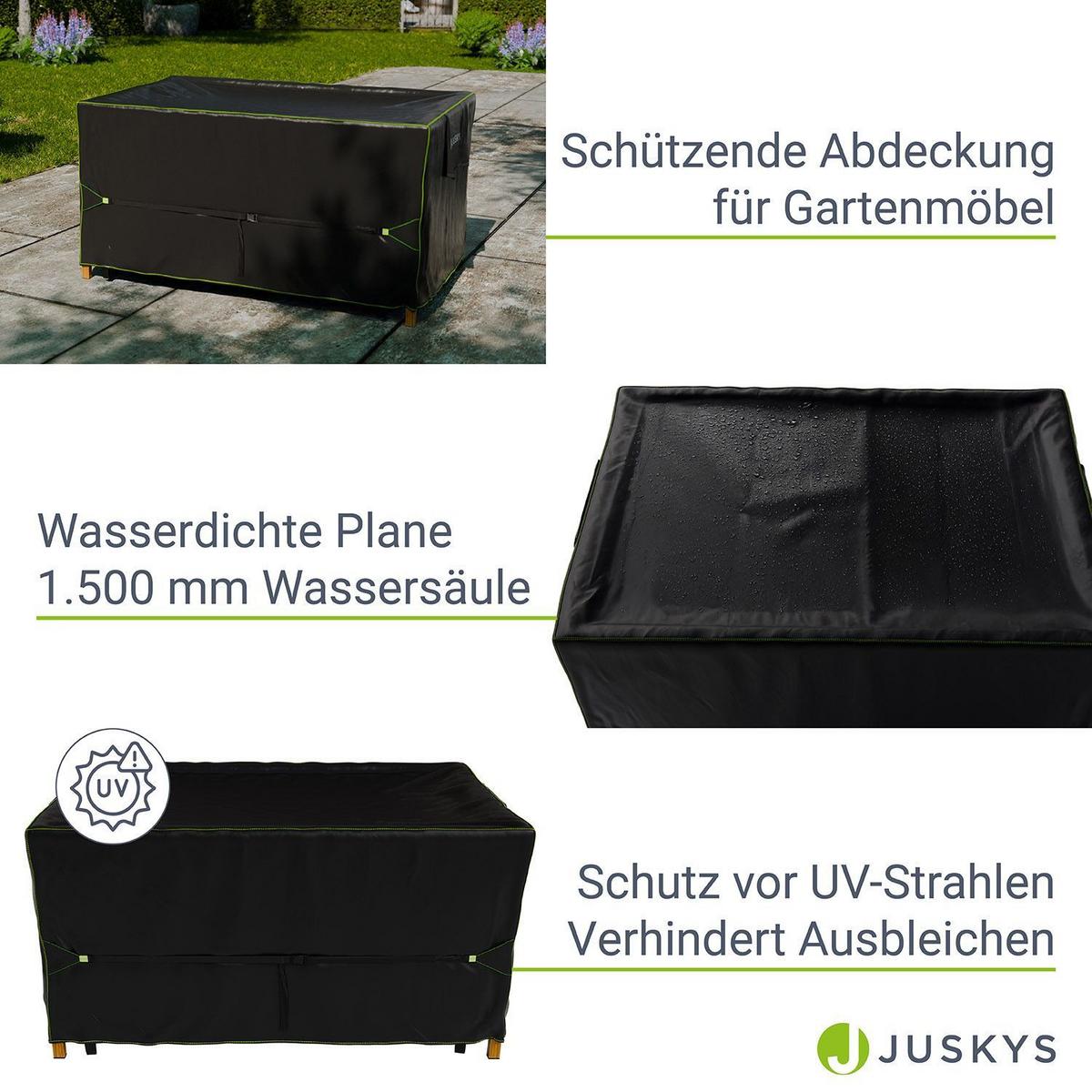 GARTENMÖBELABDECKUNG CoverSafe Pro schwarz - Schwarz, Kunststoff (90/75/150cm) - Juskys