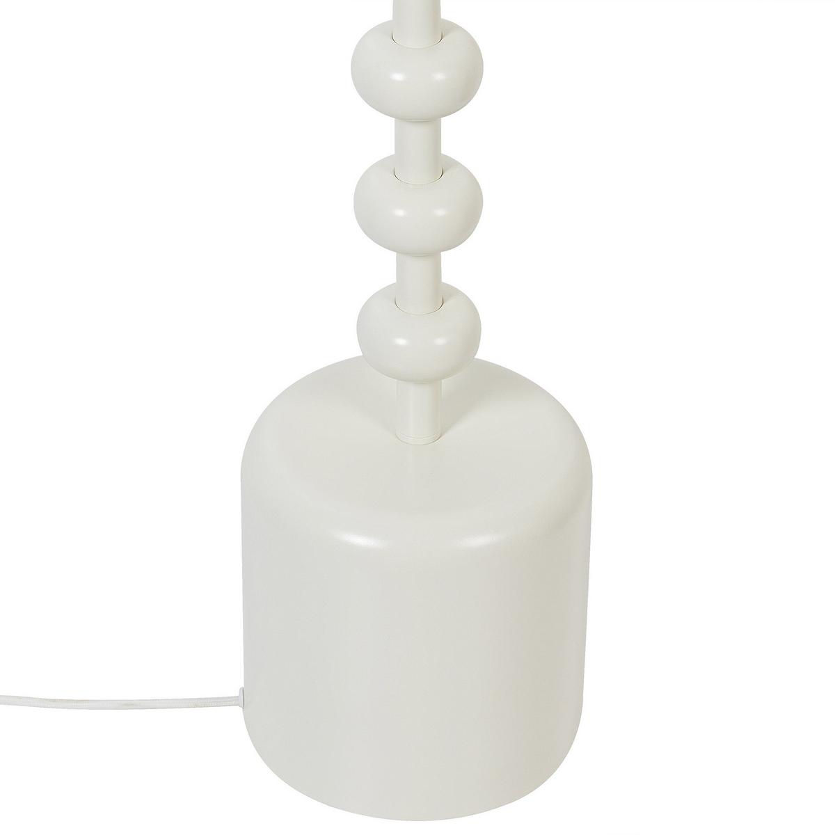 STEHLAMPE Weiß Krios - Weiß, Textil (36/36/160cm) - Beliani