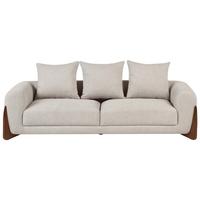 3-SITZER-SOFA Taupe Vinliden - Beige/Braun, Textil (217/62/87cm) - Beliani