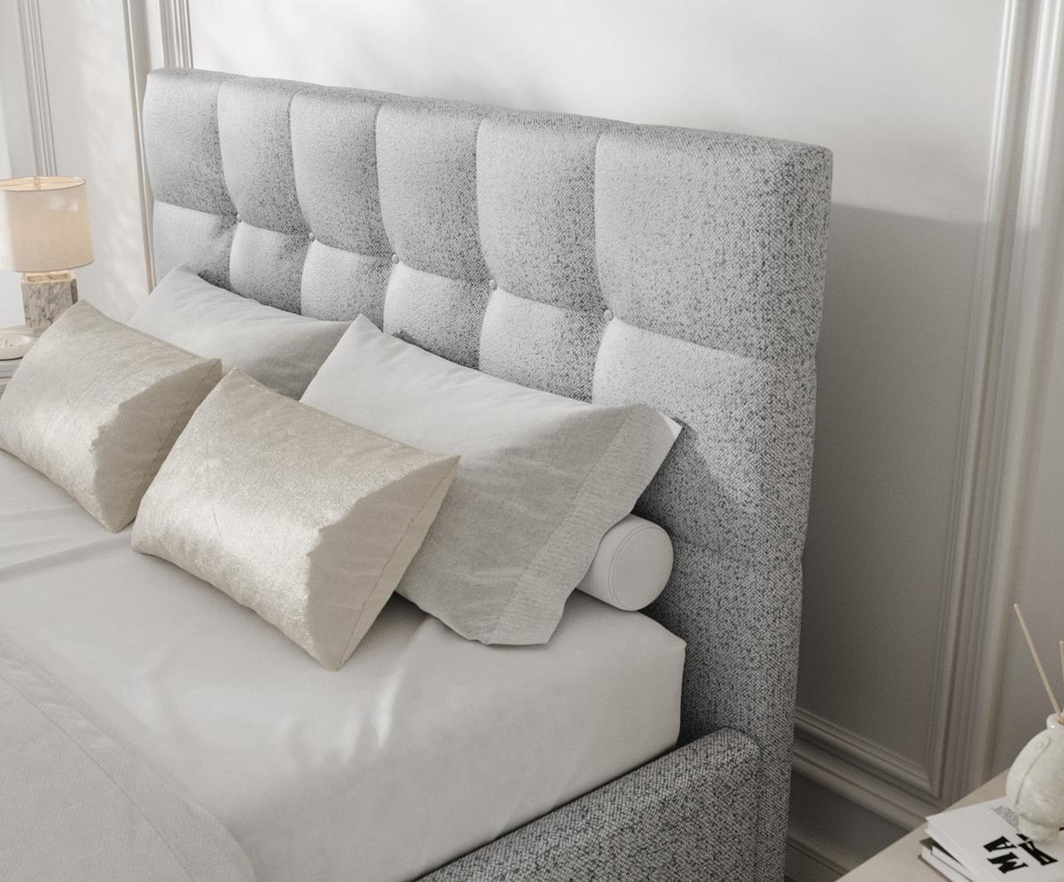 POLSTERBETT Cora 180/200 cm Grau im Riva Stoff - Naturfarben/Grau, Holz/Holzwerkstoff (180/200cm) - AltaBeds