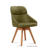 ESSZIMMERSTUHL drehbar (8er-Set) Drala 52x82x63 Eiche geölt/Olivgrün - Eichefarben/Olivgrün, Kunststoff (63/82/52cm) - 58aufmkessel