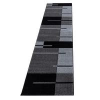 KURZFLORTEPPICH LATEMAR, kariert, Grau, 80 x 300 cm - Grau, Textil (300/80cm) - KADIMA DESIGN
