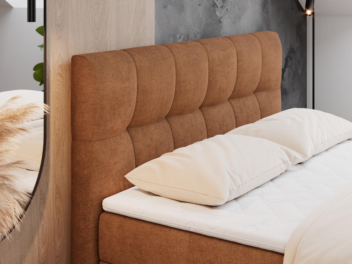 BOXBETT RICO 200/200 Orange Struktur - H3 - Orange, Holz/Textil (200/200cm) - MKS