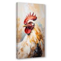 LEINWANDBILD Henne Vogel Tier 60x120cm - Beige, Textil (60/120cm) - Feeby