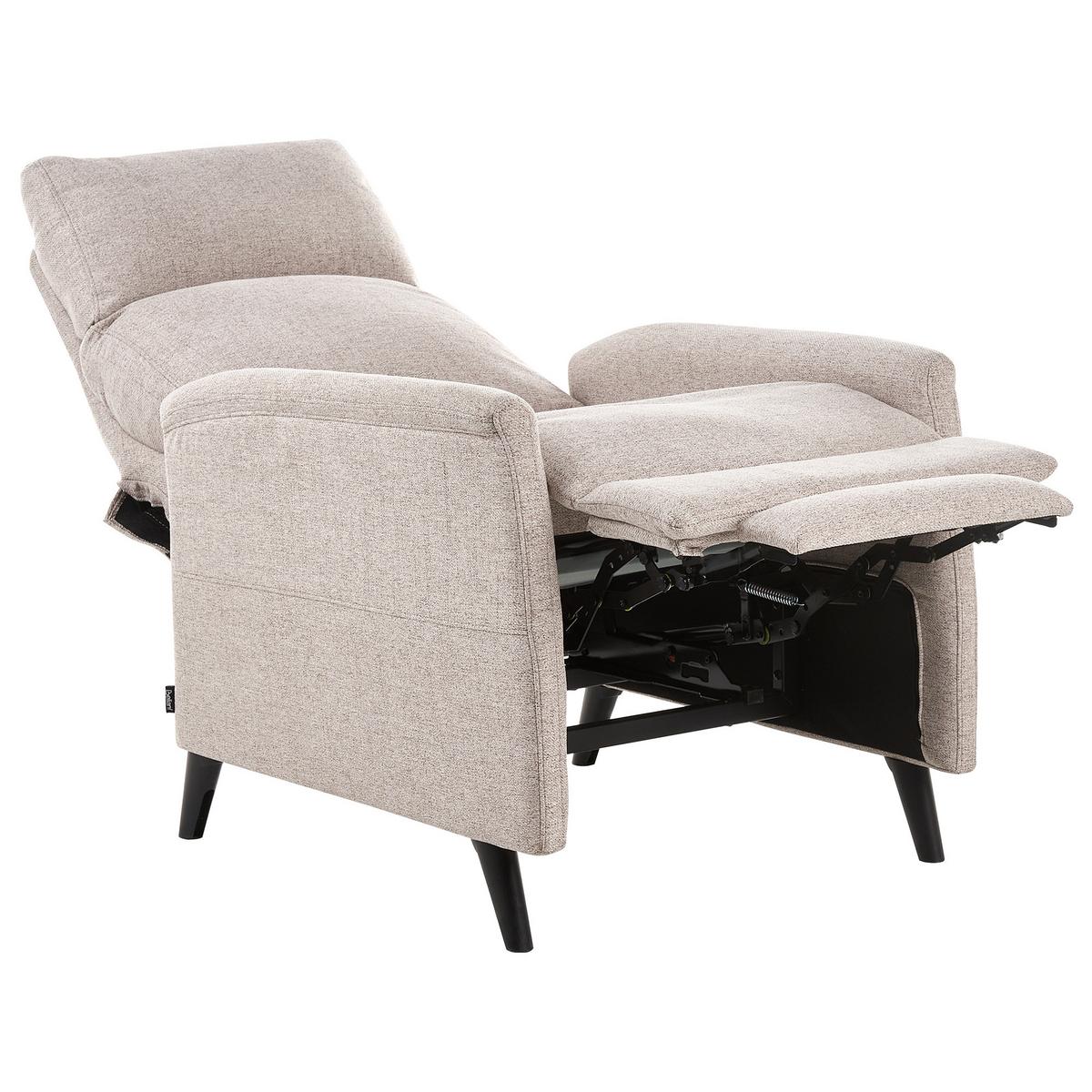 FERNSEHSESSEL Taupe Selvik - Taupe/Schwarz, Textil (69/103/80cm) - Beliani