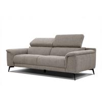 SOFA FIERO 3-Sitzer, taupe - Taupe/Schwarz, Holzwerkstoff/Textil (212/82/103cm) - Wozimo