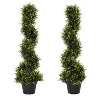 KÜNSTLICHE ZEDERNBAUM 2er Set, groß 90 cm - Grün, Kunststoff (90cm) - Outsunny