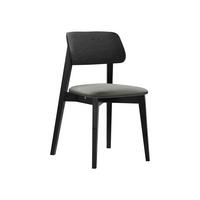 WOHNZIMMER STUHL KT63, Holzfarbe: Schwarz - Schwarz/Grau, Holz/Textil (47/80/49cm) - MIRJAN24