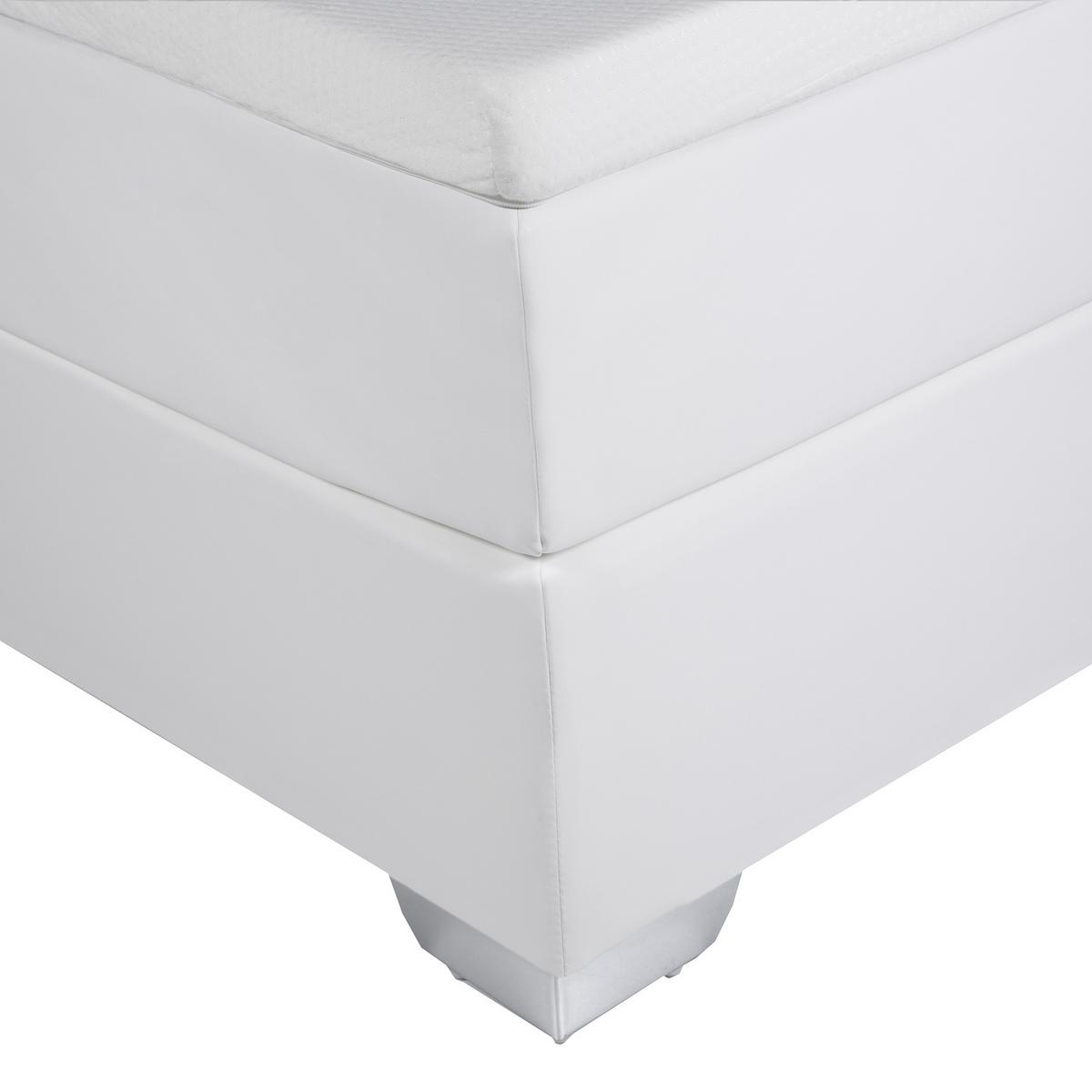 BOXSPRINGBETT 160/200cm Schwarz President - Schwarz/Weiß, Kunststoff/Textil (160/200cm) - Beliani